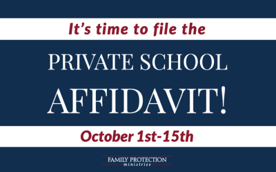 It’s Time To File the Private School Affidavit!