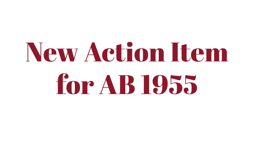 AB1955: New Action Item